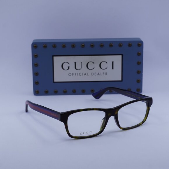 Gucci GG0006OA 003 Rectangle Eyeglasses - Havana 55mm - Picture 5 of 11